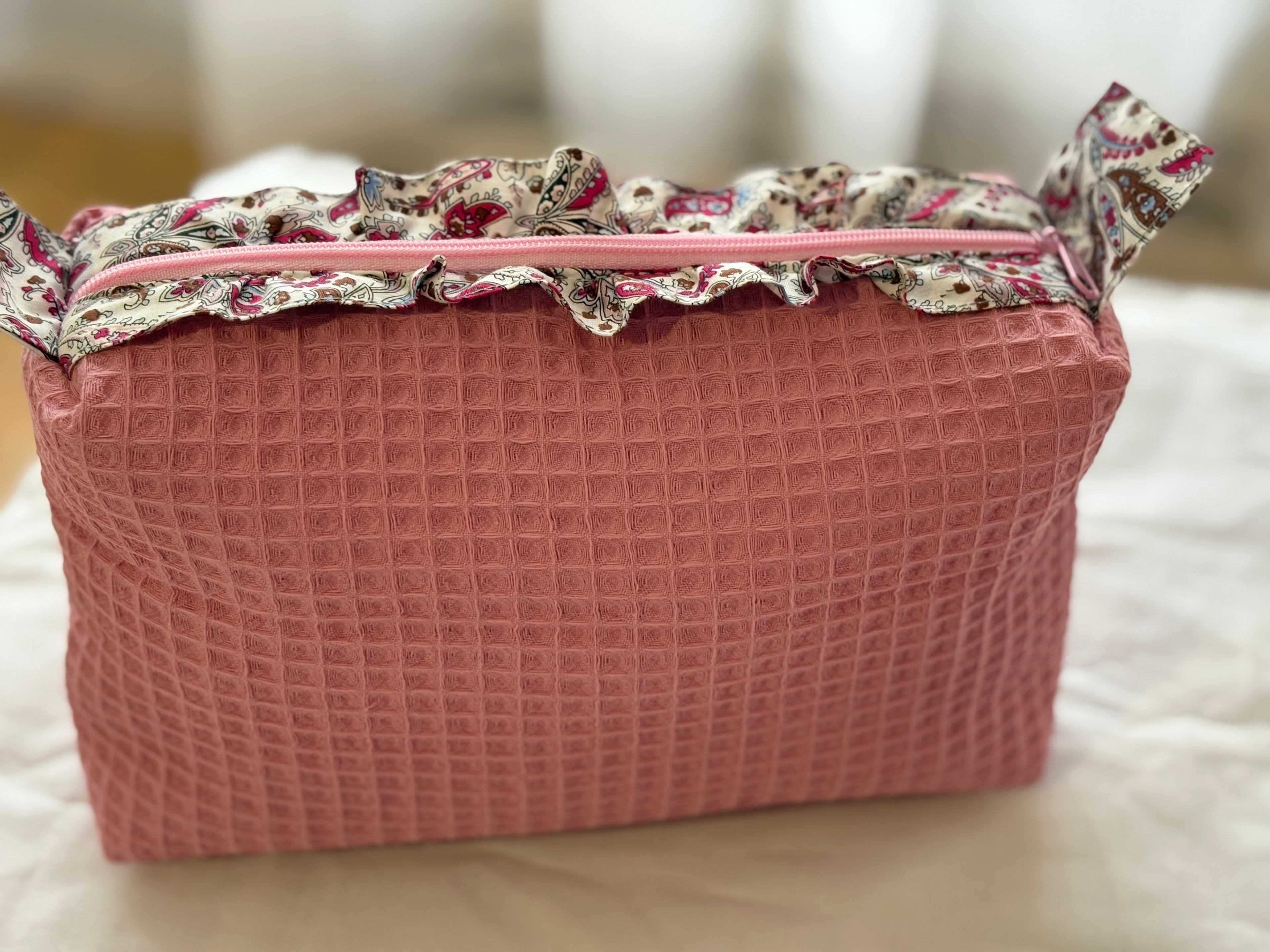 Trousse de Toilette en Nid d'Abeilles - Doublure Coton