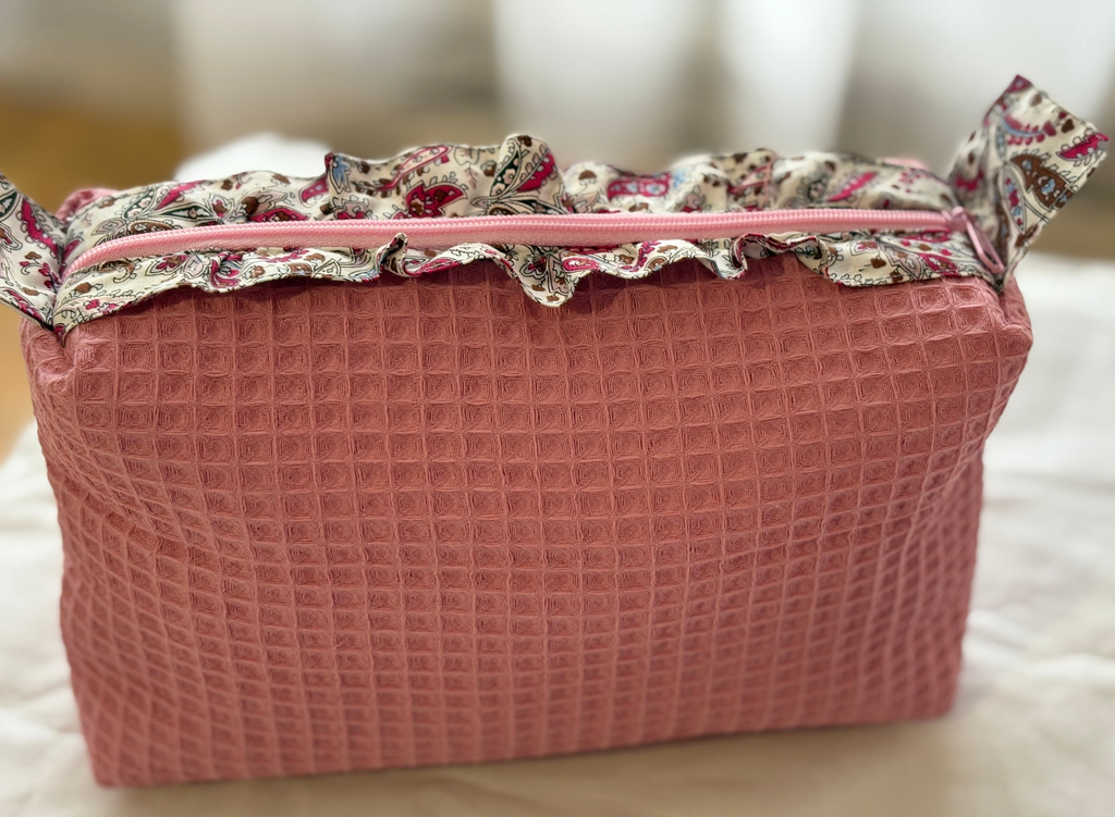 Trousse de Toilette en Nid d'Abeilles - Doublure Coton